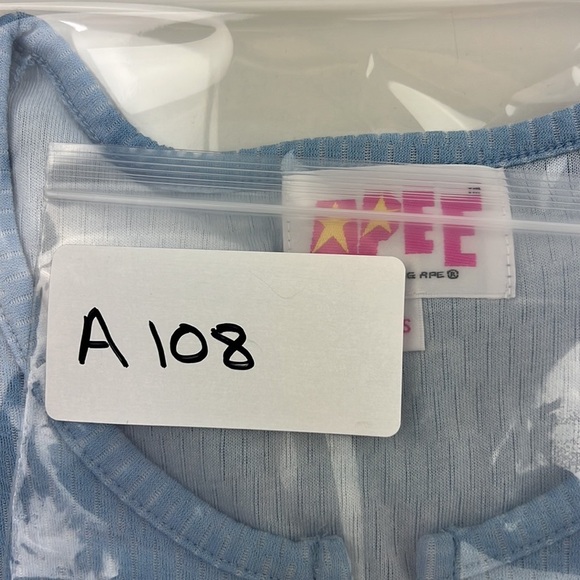 Apee - A Bathing Ape Blue V-Neck Crop Top - Picture 10 of 11